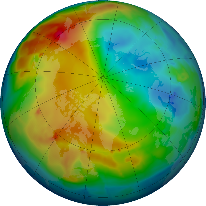 Arctic ozone map for 30 December 2012